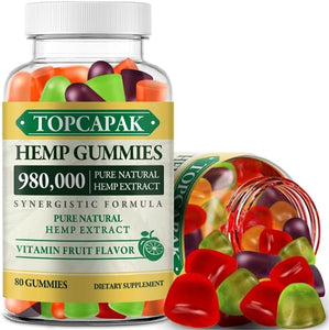 Organic Hemp Gummies High Potency Advanced Extra Strength Supplement - Best Cbdmd Cbdfx CBS CDB Gummy for Adults - Low Sugar with Pure Hemp Oil Extract - Natural Edibles Fruity Flavor Made in USA