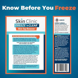 Skin Clinic FREEZE 'n CLEAR Skintag Remover - Cryogenic Kit (8 - Applicators + Tweezers), Freezing Tag Treatment Solution for Adults