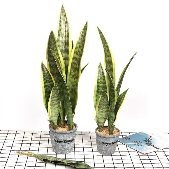 66cm Artificial Realistic Succulent Plants Indoor Tiger Fur Potted Tropical Fake Long Leaf Bonsai Office Hotel Balcony Home Deco