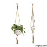 90/105/122cm Macrame Plant Hanger Baskets Flower Pots Holder Balcony Hanging Decor Knotted Lifting Rope Home Garden Supplies