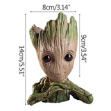 Groot Flowerpot Cute Model Toy Pen Pot Flower Pot Planter Figurines Tree Man Garden Planter Flower Pot Gift For Baby Kids