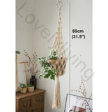 Macrame Wall Hanging Basket Macrame Plant Hanger Wall Planter Balcony Decorations Indoor wWall Plant Holder Hanging Pot