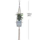 Macrame Wall Hanging Basket Macrame Plant Hanger Wall Planter Balcony Decorations Indoor wWall Plant Holder Hanging Pot